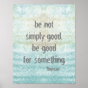 Thoreau-citatet poster shabby chic stil