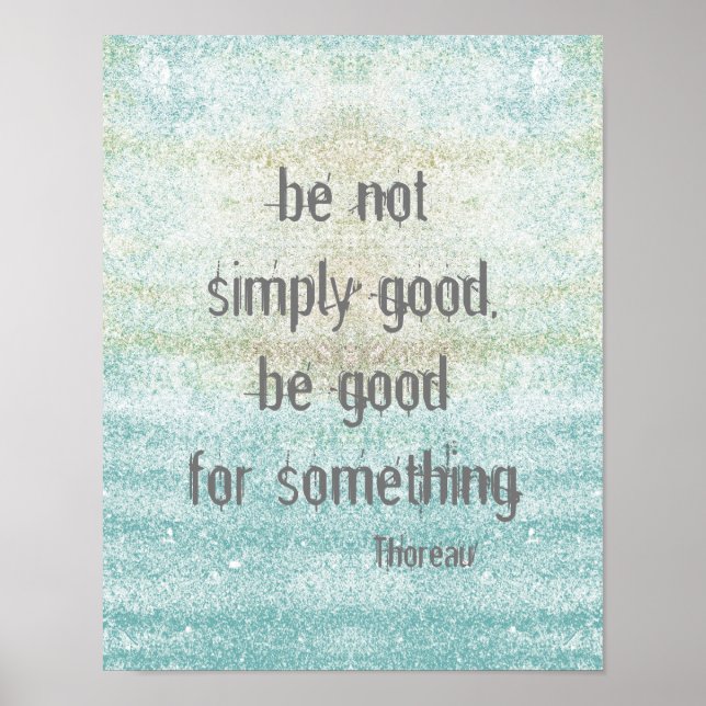 Thoreau-citatet poster shabby chic stil (Framsidan)