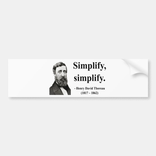 Thoreau citationstecken 1b bildekal (Framsidan)