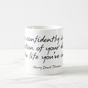 Thoreau citationsteckenmugg kaffemugg