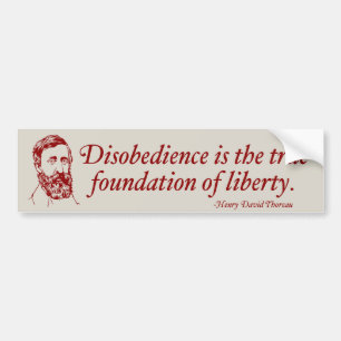 Thoreau civilmotståndbildekal bildekal