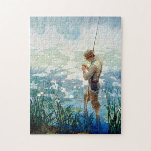 Thoreau Fishing at Walden Pond by N. C. Wyeth Pussel
