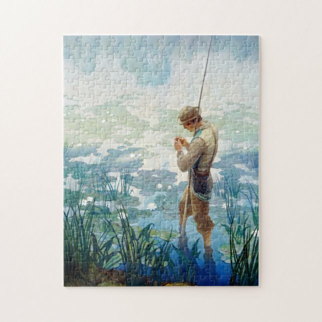 Thoreau Fishing at Walden Pond by N. C. Wyeth Pussel (Vertikal)