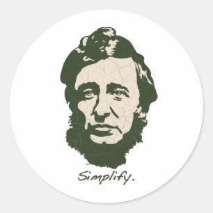 Thoreau - Förenkla Runt Klistermärke