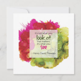 Thoreau Inspirational Quote Greeting Card Kort