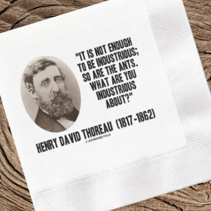 Thoreau Inte Nog Tillräckligt För Att Vara Flitig  Pappersservett