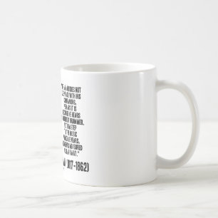 Thoreau kliver den olika handelsresanden till kaffemugg