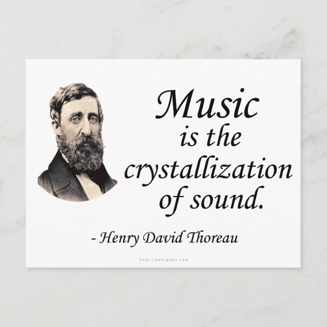 Thoreau på Ljud och Music Vykort (Framsida)