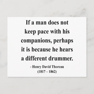Thoreau Quote 4a Vykort