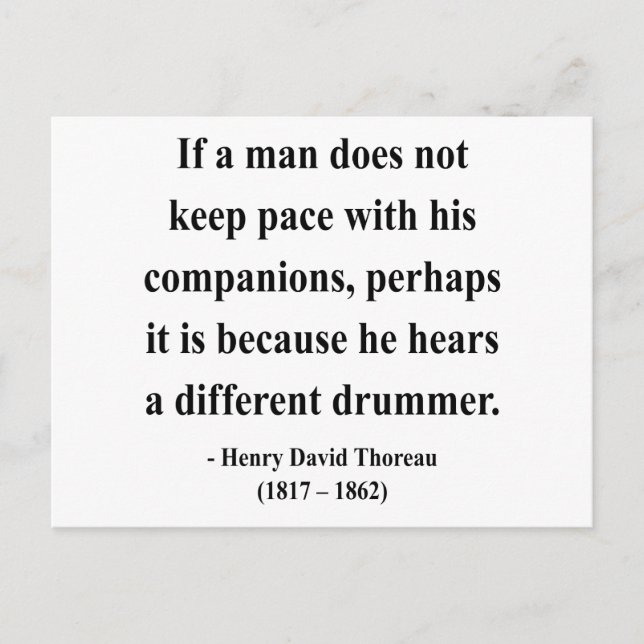 Thoreau Quote 4a Vykort (Framsida)