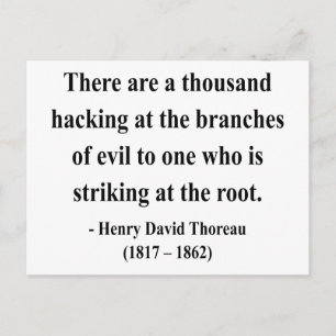 Thoreau Quote 5a Vykort