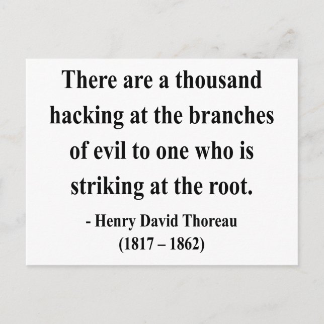 Thoreau Quote 5a Vykort (Framsida)
