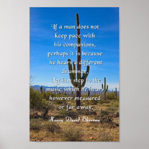 Thoreau Quote, en annan Drummer Poster