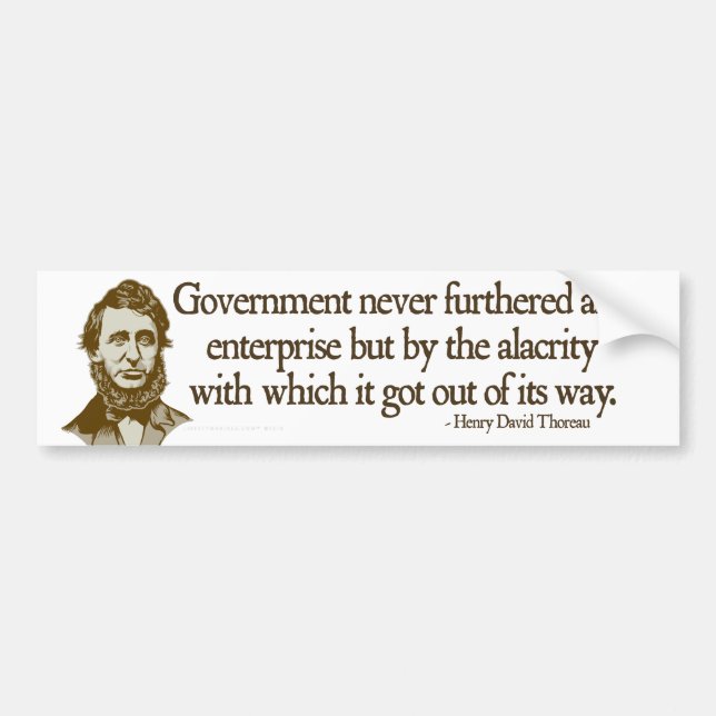 Thoreau regeringbildekal bildekal (Framsidan)