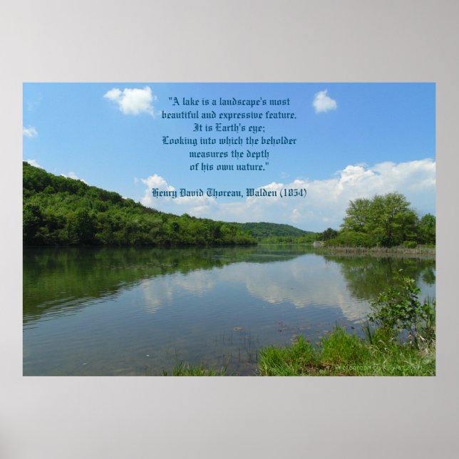 Thoreau Sjö Quote Poster (Framsidan)