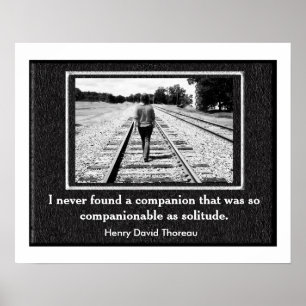 Thoreau Solitude-citat - poster