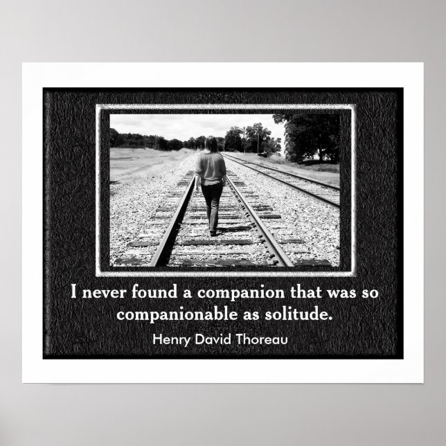 Thoreau Solitude-citat - poster (Framsidan)