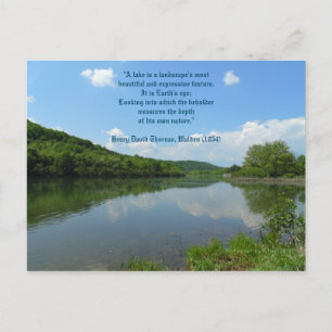 Thoreau Walden Sjö Citat Vykort