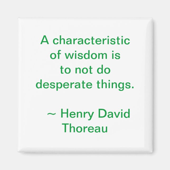 Thoreau Wisdom Magnet (Framsidan)