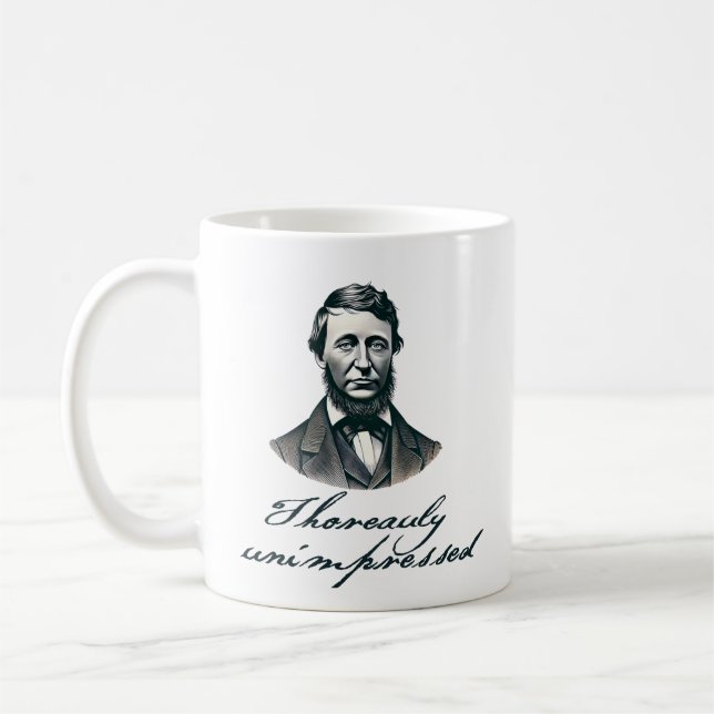 "Thoreauly Unimponated"-kaffe Mugg (Vänster)