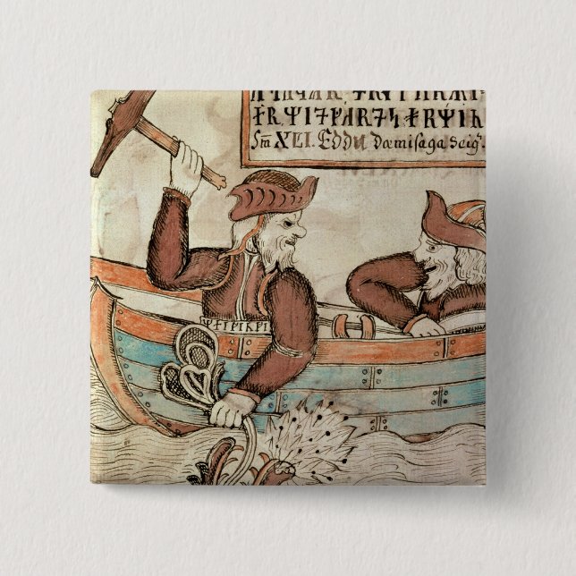 Thorfiske för ormen av Midgard Knapp (Framsida)