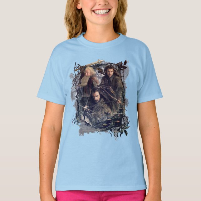 Thorin, Kili, and Balin Graphic T-shirt (Framsida)