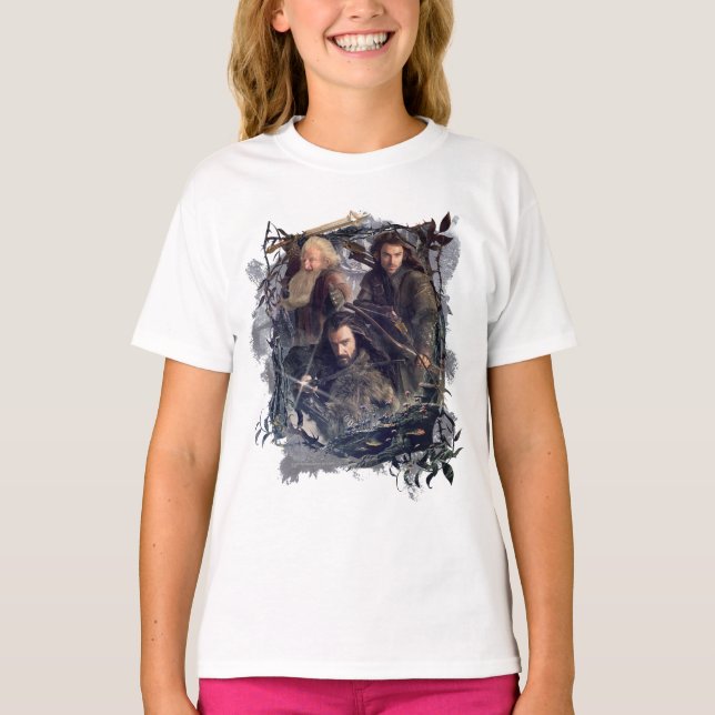 Thorin, Kili, and Balin Graphic Tee Shirt (Framsida)