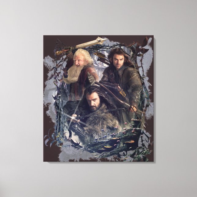Thorin, Kili och Balin Graphic Canvastryck (Framsida)