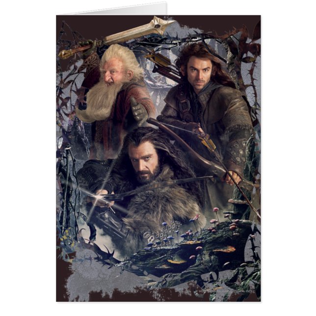 Thorin, Kili och Balin Graphic Hälsningskort (Framsidan)