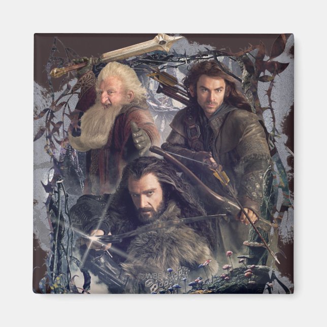 Thorin, Kili och Balin Graphic Magnet (Framsidan)