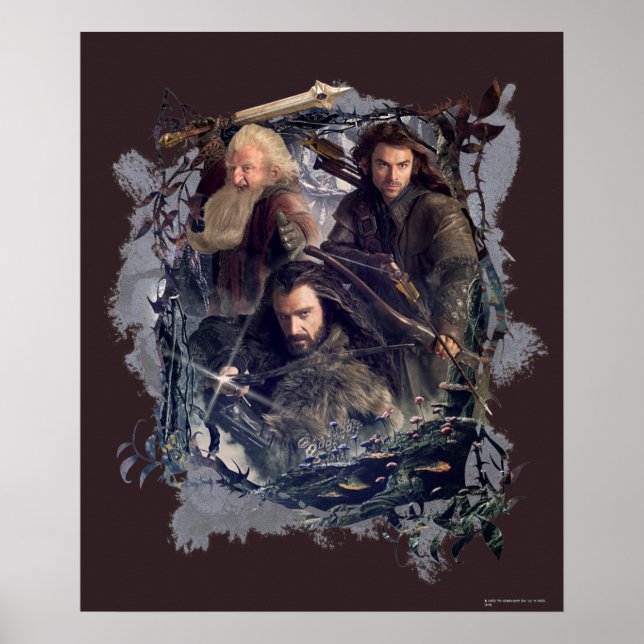 Thorin, Kili och Balin Graphic Poster (Framsidan)