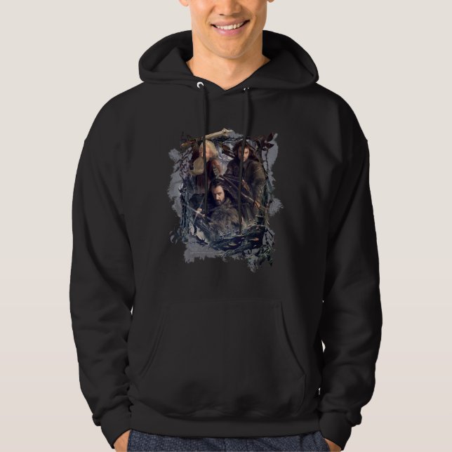 Thorin, Kili och Balin Graphic Sweatshirt Med Luva (Framsida)