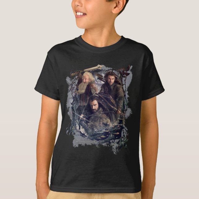 Thorin, Kili och Balin Graphic Tee Shirt (Framsida)