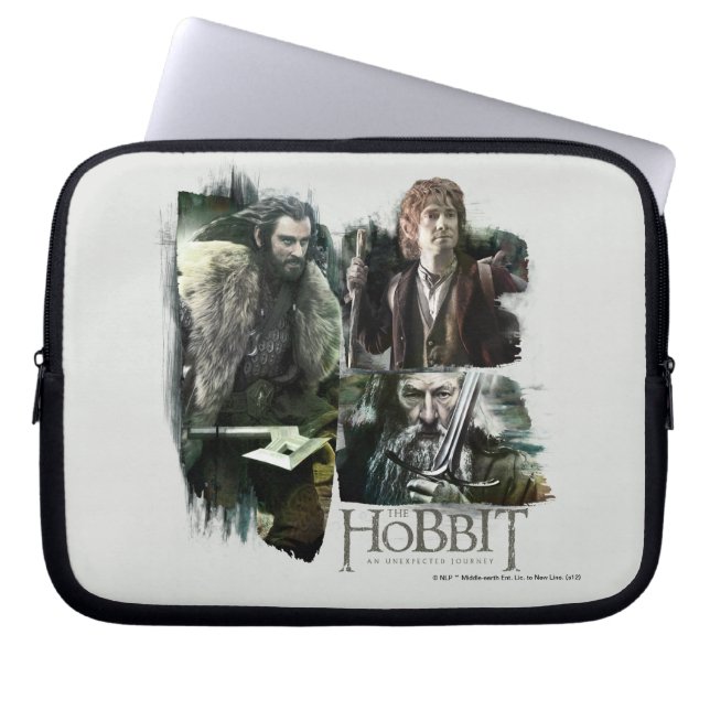 THORIN OAKENSHIELD™, BILBO BAGGINS™ och Gandalf Ar Laptop Fodral (Framsidan)