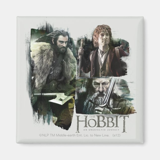 THORIN OAKENSHIELD™, BILBO BAGGINS™ och Gandalf Ar Magnet (Framsidan)