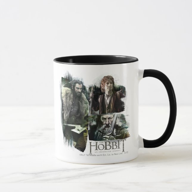 THORIN OAKENSHIELD™, BILBO BAGGINS™ och Gandalf Ar Mugg (Höger)