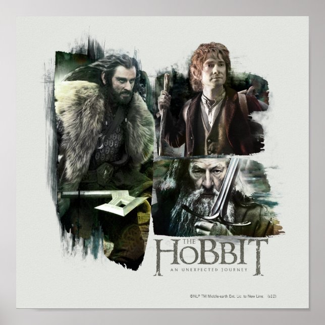 THORIN OAKENSHIELD™, BILBO BAGGINS™ och Gandalf Ar Poster (Framsidan)