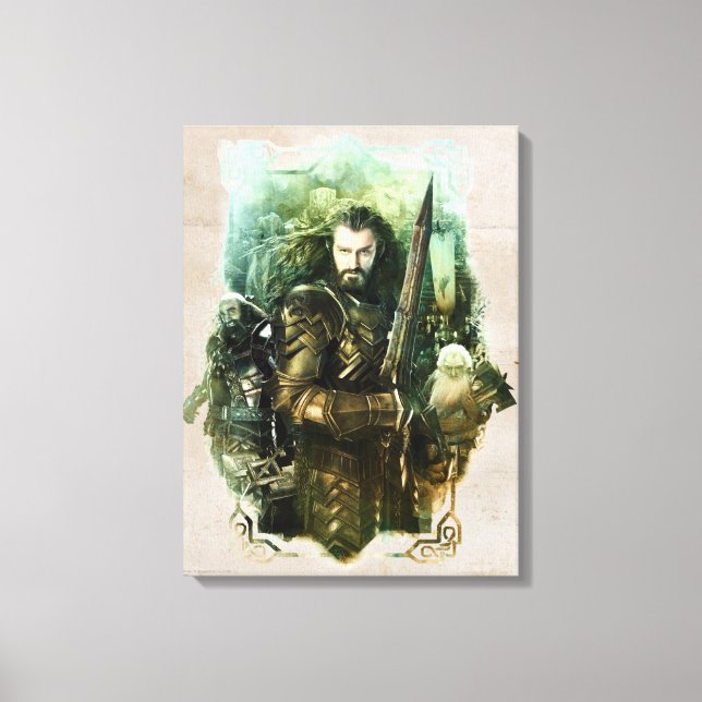 THORIN OAKENSHIELD™, Dwalin & grafiska Balin Canvastryck (Framsida)
