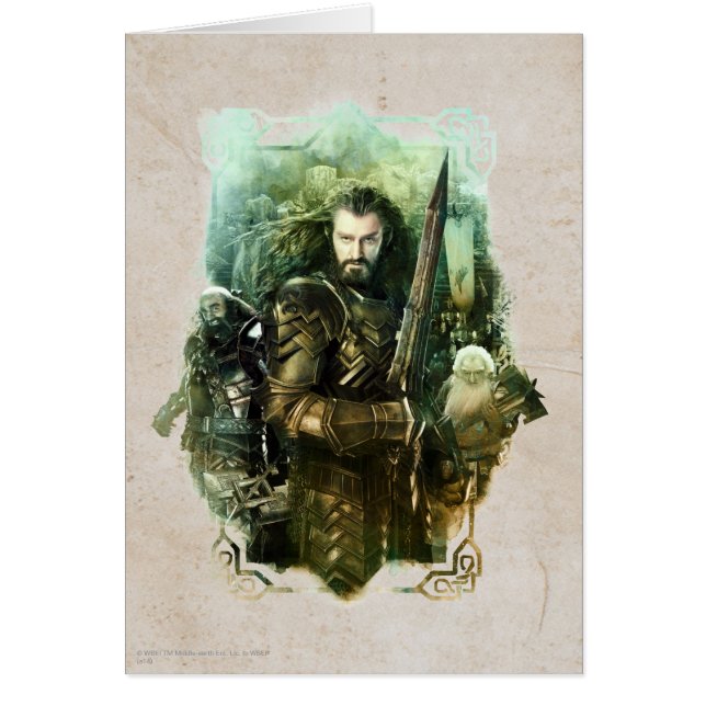 THORIN OAKENSHIELD™-, Dwalin- och Balingrafik Hälsningskort (Framsidan)
