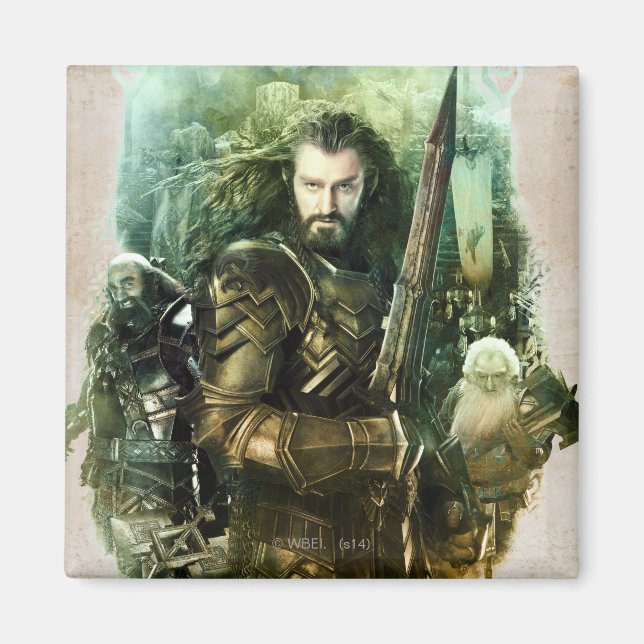 THORIN OAKENSHIELD™-, Dwalin- och Balingrafik Magnet (Framsidan)