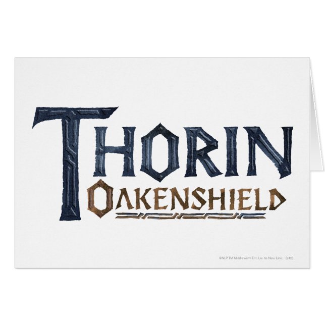THORIN OAKENSHIELD™ Logotyp Blue Hälsningskort (Framsidan Horizontal)