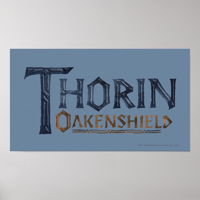 THORIN OAKENSHIELD™ Logotyp Blue Poster (Framsidan)
