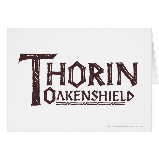 THORIN OAKENSHIELD™ Logotyp Brown Hälsningskort (Framsidan Horizontal)