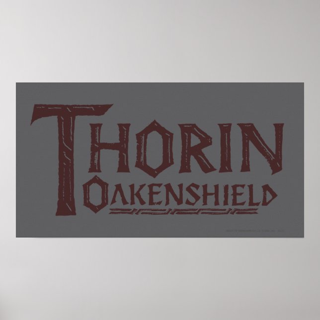THORIN OAKENSHIELD™ Logotyp Brown Poster (Framsidan)