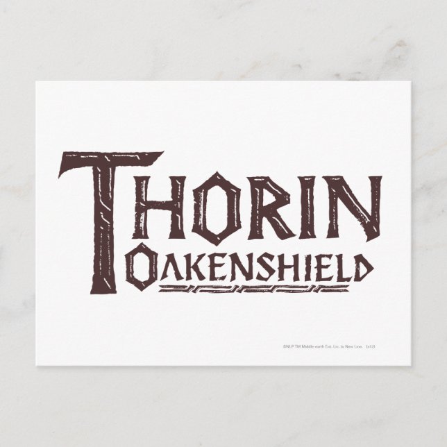 THORIN OAKENSHIELD™ Logotyp Brown Vykort (Framsida)
