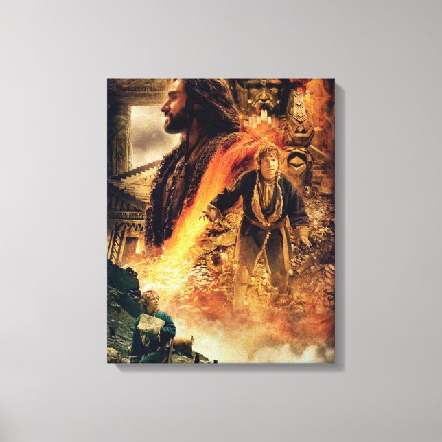 THORIN OAKENSHIELD™ och BILBO BAGGINS™ i Erebor Canvastryck (Framsida)