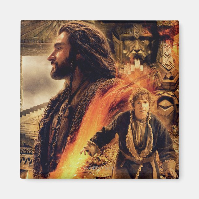 THORIN OAKENSHIELD™ och BILBO BAGGINS™ i Erebor Magnet (Framsidan)