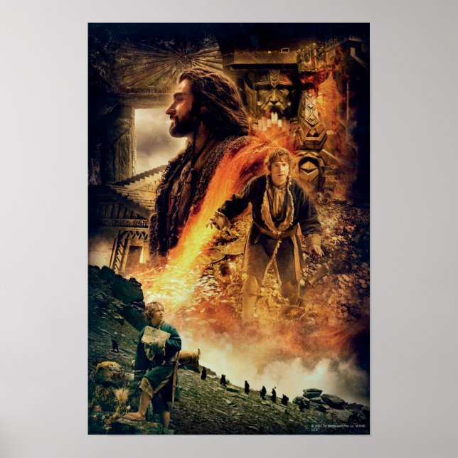 THORIN OAKENSHIELD™ och BILBO BAGGINS™ i Erebor Poster (Framsidan)