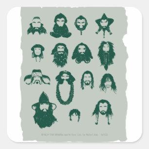 THORIN OAKENSHIELD™ och Company Hair Fyrkantigt Klistermärke