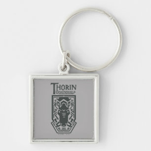 THORIN OAKENSHIELD™ Shield Symbol Fyrkantig Silverfärgad Nyckelring
